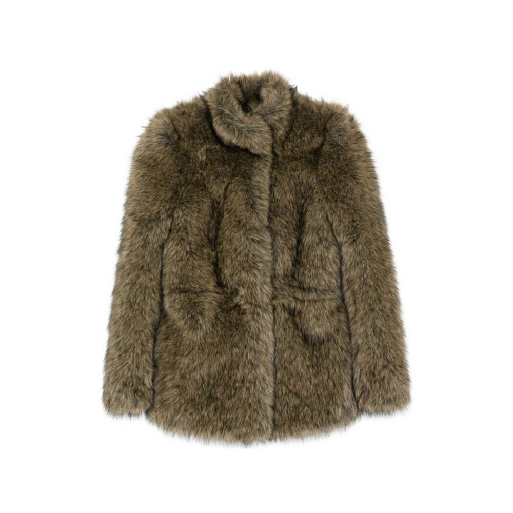The Frankie Shop Brown Jackets - Faux Fur & Shearling Jackets Women